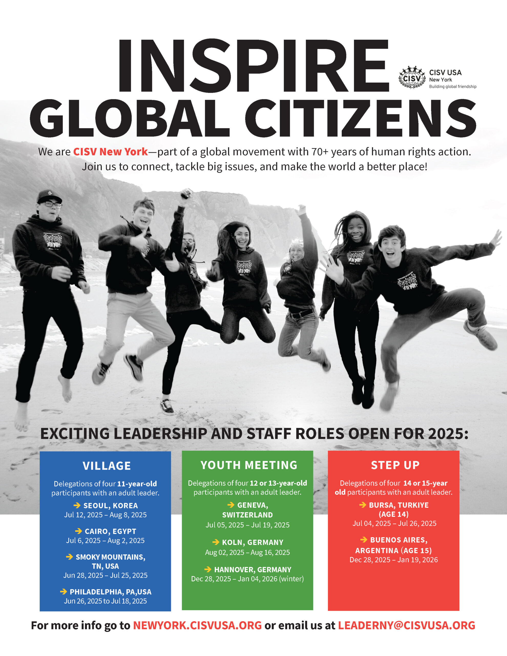 Inspire global citizens - become a leader with CISV New York